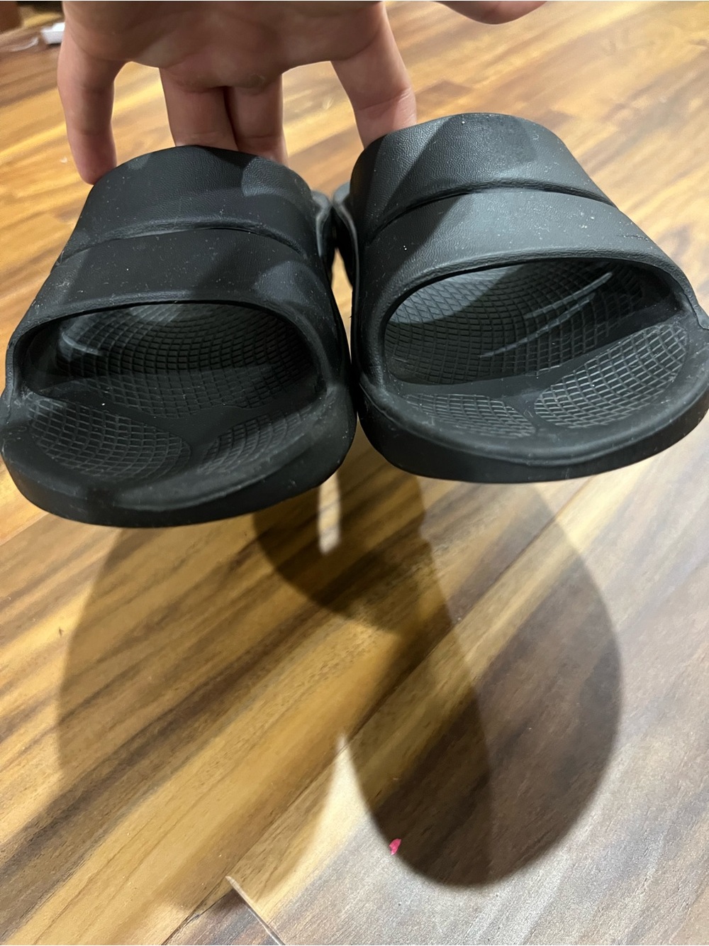 OOFOS Black Women's Slide Sandals - Picture 5 of 8